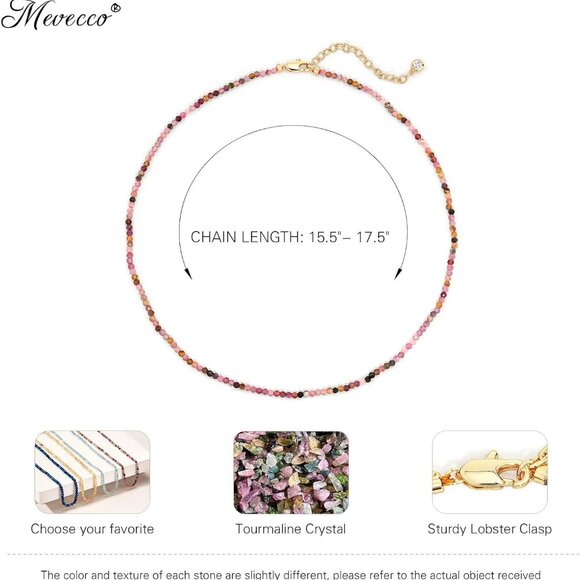 Gold Beaded Choker Necklace 18K Gold Plated Adjustable Summer Jewelry for Women - Picture 5 of 8